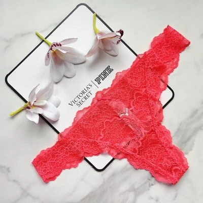 Victoria's Secret Dream Angels Lace Corded Thong Panty Hot Pink SZ S/M/L/XL - Image 1 of 4