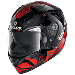 SHARK RIDILL Full Face Motorcycle Helmet Red /Black Mecca 1.2 KRS ZE