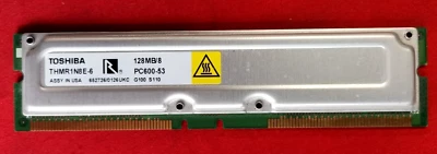 Memoria RDRAM TOSHIBA 128 MB (256 MB) / THMR1N8E-6 Foto 1 de 3