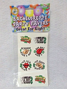 Temporary Tattoos Tramp Stamp Party Bachelorette Raunchy Tats Gag Gift 8 Pack - Picture 1 of 1