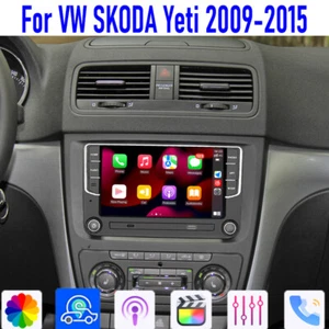 GPS 7'' For VW SKODA Yeti 2009-2015 Car Radio Head Unit CarPlay Android Auto 64G - Picture 1 of 21