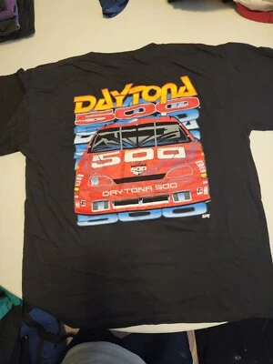 Vintage 1996 Nascar 38th Daytona 500 Black Shirt XXL shirt  double sided  - Image 1 of 4