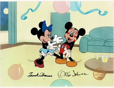 Mickey Mouse Minnie Mouse Walt Disney Serigraph Limited Cel Signed Frank n Ollie - Image 1 of 2