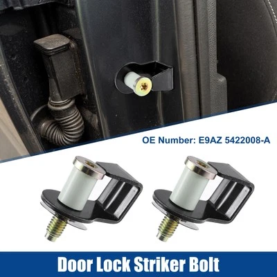 2pcs Door Lock Striker Bolt Assembly Fit for Ford F-150 F-250 F-350 1984-1996 - Image 1 of 4