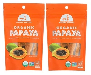 Mavuno Harvest Organic Dried Papaya 2 Pack - Picture 1 of 2