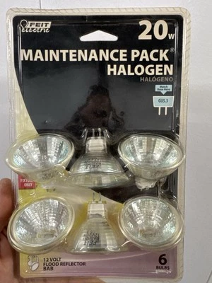 🆕 Feit Electric 20W GU5.3 MR16 Reflector 12V – Pack of 6 Units - Image 1 of 2