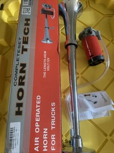 JUEGO COMPLETO BOCINA AIR HORN TECH ATR bocina de camión operada 45CM 12 VOLTIOS - Imagen 1 de 7