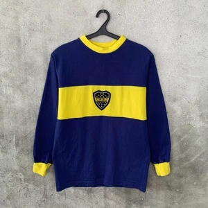 BOCA JUNIORS 1970s HOME FOOTBALL SHIRT TOFFS RETRO REMAKE JERSEY SIZE S - Picture 1 of 7