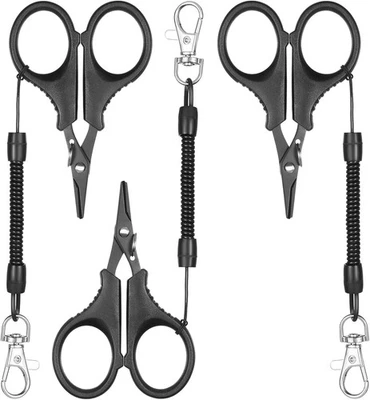 3 Pieces Fishing Scissors, Portable Stainless Steel Fishing Braided Line Cutter  - Image 1 of 4