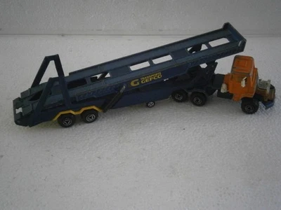 JOUET ANCIEN CAMION SCANIA Semi Remorque Porte Auto MAJORETTE 1/60 A RESTAURER - Photo 1/4