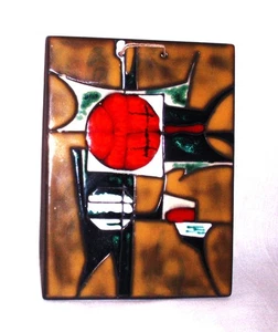 Arnold Wiigs Fabrikker Norway - Ceramic Wall Plaque – “Fantasi" No. 1518 - Picture 1 of 4