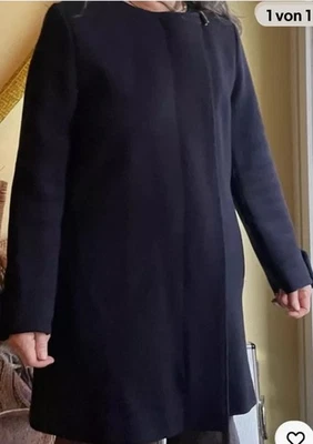 APC Wolle Winter Mantel / Overcoat / Trench Coat Navy Small top - Bild 1 von 2