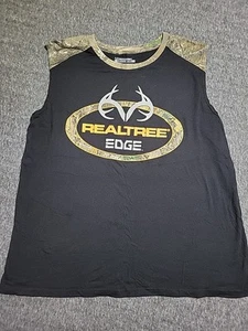 RealTree Edge Sleeveless T-Shirt Men's Sz 2XL Black Camouflage Tank Top Mossy - Picture 1 of 11