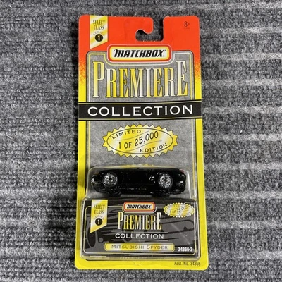 Vintage Matchbox Premiere Collection Mitsubishi Spyder 1/64 Series 1 Black 1995 - Image 1 of 3