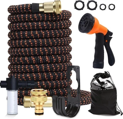 Expandable Garden Hose - 100FT (30M) Copper Bullet with 10 Function Spray Nozzle - image 1 of 4