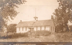 Herkimer Kansas Public School Building Vintage 1909 Postcard - Picture 1 of 2