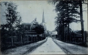 Ak Genck Flandern Limburg, Straßenpartie im Ort, Kirche - 3732420 - Picture 1 of 2