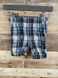 Pantalones Cortos Jumping Beans Azul a Cuadros Niños (4T) Bolsillos 100% Algodón Elastizados en la Parte Inferior - Imagen 1 de 3