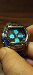 G-SHOCK- 2738- DIGITAL WATCH- MENS WATCH- STAINLESS/BLACK- CASIO- VINTAGE - Picture 1 of 9