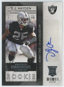 D.J. HAYDEN 2013 Panini Contenders Football - Rookie Ticket - AUTO #125 - Picture 1 of 2