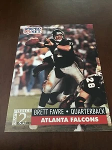 1991 NFL Pro Set Draft Choice Brett Favre Rookie RC Atlanta Falcons #762 - Picture 1 of 2