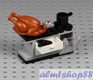 LEGO - Stove Oven Turkey Kitchen Appliance Minifigure Food 10243 Thanksgiving - Picture 1 of 1