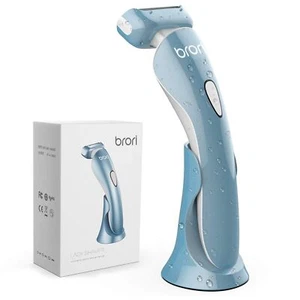 Blue Electric Body Shaver Cordless Wet Dry Hypoallergenic with LED Light - Picture 1 of 7