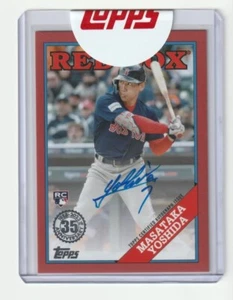 2023 Topps 1988 MASATAKA YOSHIDA Auto /25 Red Parallel RC SP Red Sox 88BAU-MY - Picture 1 of 2