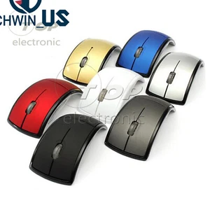 2.4GHz Foldable Arc Wireless Optical Mouse Mice+USB Receiver For PC L3US - Picture 1 of 3