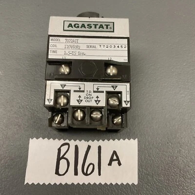 Agastat Model 7022ACT Timing Relay, 120V60Hz, 1.5-15 Sec- ECS - Image 1 of 4