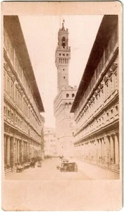 Cdv Italie Italia.Florence.Firenze.Galerie Uffizi,Palais Vecchio.Photo Albuminée - Picture 1 of 2