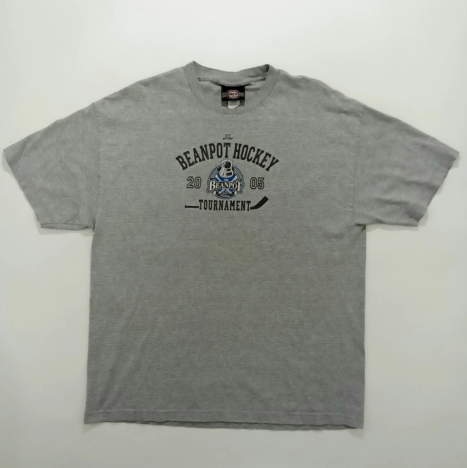 Vintage Y2K Beanpot Hockey Tournament T Shirt Adult Size XL Gray NCAA - Image 1 of 4