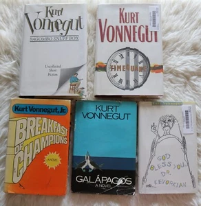 5 Kurt Vonnegut hardback books Kurt Vonnegut, Jr. Galapagos, Breakfast of Champi - Picture 1 of 19