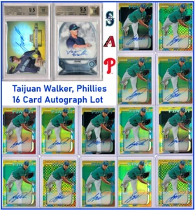 Taijuan Walker 2010-2014 Bowman Sterling & Topps Finest Auto RCs, 16-Card Lot! - Picture 1 of 11