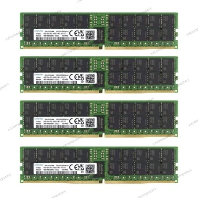Samsung (4 x 64GB) 256GB 4800MHz REG ECC RAM DDR5 RDIMM PC5-4800B 2Rx4 Memory - Image 1 of 2