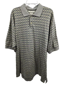 Camisa polo para hombre Robert Stock manga corta gris a cuadros talla XL - Imagen 1 de 10