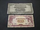 Malaysia 2 Banknoten 1940er