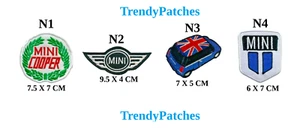 Mini Cooper Car Sports Logo Embroidered Iron Sew On Patch Jacket Jeans Leather - Picture 1 of 1