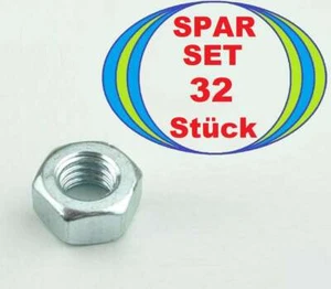 32 dadi esagonali M8 dado esagonale filettato M 8 zincato DIN 934 cl. 8 mamma - Foto 1 di 4