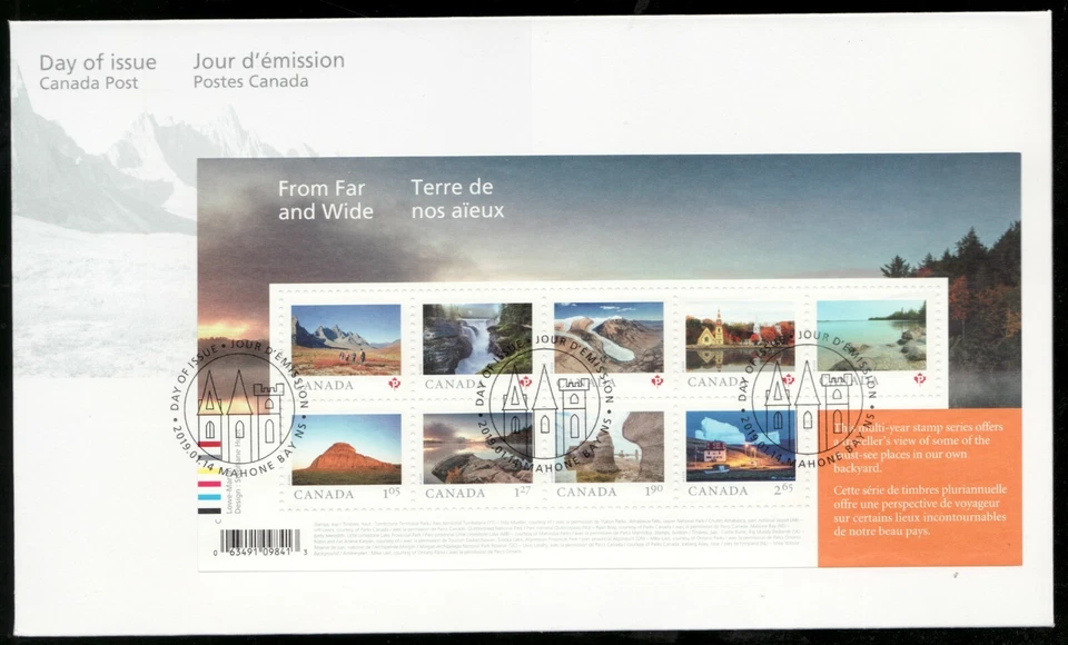 #3138 OFDC Souvenir Sheet - Canada - 2019 - From Far & Wide - Superfleas - Image 1 of 1