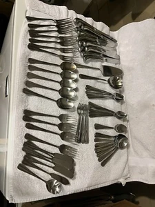 62 pc HUGE MIX International stainless flatware GRAN ROYAL Great Price Look !! - Picture 1 of 12