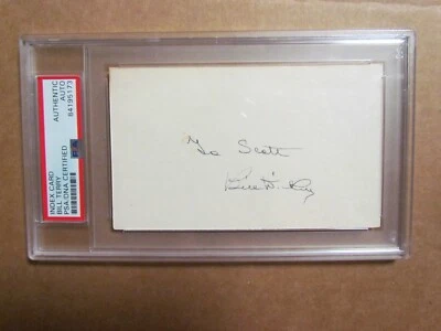 Bill Dickey Signed Index Card PSA Cert Encapsulated  - Image 1 of 4