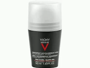 VICHY HOMME DEODORANT ANTI-PERSPIRANT 72 HOUR ROLL ON 50ML - Picture 1 of 1