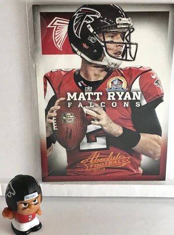Matt Ryan #2 NFL Teenymates 1" Figure Series 6 and 2013 Panini Absolute Base #4 Cover