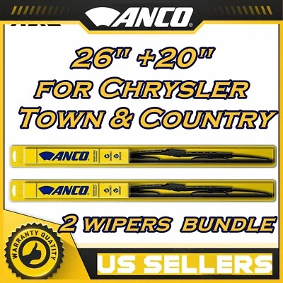 Juego de limpiaparabrisas ANCO para Chrysler Town & Country (2008-2016) -PAR, delantero Foto 1 de 4