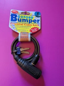Oxford Bumper Essential Cable Lock OF02 Bicycle Helmet Security - Picture 1 of 4