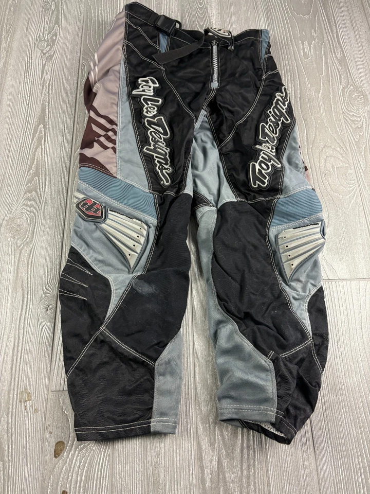 Pantalones de aire Troy Lee Designs GP Pro adulto 30 gris blanco entrepierna 23 equitación Foto 1 de 4