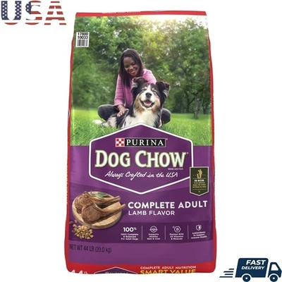 Comida seca para perros con sabor a cordero 44 lb alta en proteínas nutrición completa perros adultos nueva Foto 1 de 4
