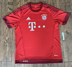 Adidas 2015 /2016 Bayern München rot Heim Fußball Trikot - Fußball - Größe L - Bild 1 von 14