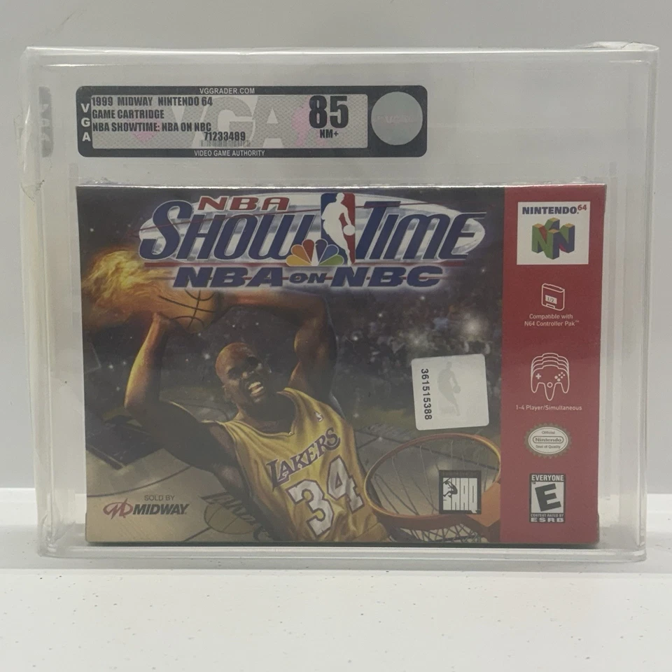NBA ShowTime: NBA on NBC Shaq Nintendo 64 N64 New Sealed Graded VGA CGC PSA WATA - Image 1 of 1